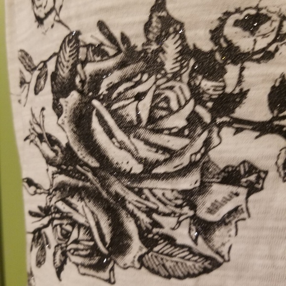 Dots Lace Ribbon Rose Print Tank Top - Picture 2 of 4